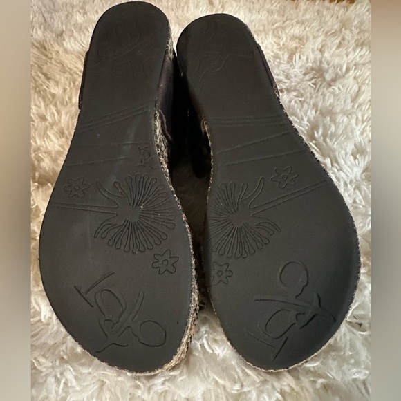 OTBT Bushnell Platform Sandal Womens Size 7M Brown Fabric Wedge Heel Slingback - Picture 4 of 6